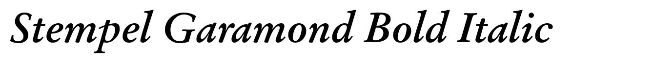 Stempel Garamond Bold Italic
